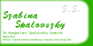 szabina spalovszky business card